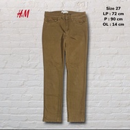 Size 27 Long Pants Jeans HnM Khaki Skinny fit Original Second Preloved CJ999