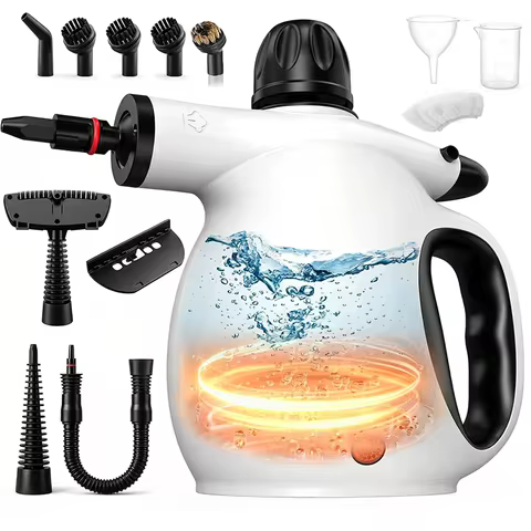 Steam Cleaner,Handheld Pressurized Steam Cleaner With 12 Attachments, Portable Steam Cleaner, Home S