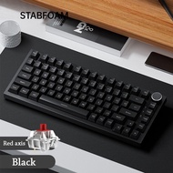 STABFOAM Mechanical Keyboard, AK820 82-Key Gaming Keyboard,  With Knob Silent  Backlit Office Keyboa
