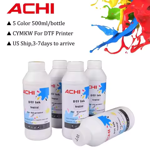 EU/US ACHI Ink 500ml UV/DTF/UVDTF Ink for UV/DTF/UVDTF Printer for Protects Printer Heads UV DTF Ink