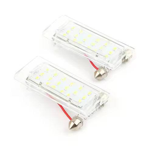 2Pcs White CANbus LED Number License Plate Light Lamp 18 SMD 3528 For BMW E53 X5 1999-2003 E83 X3 03