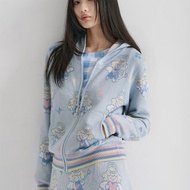 淡藍色小天使針織連帽外套 套裝
