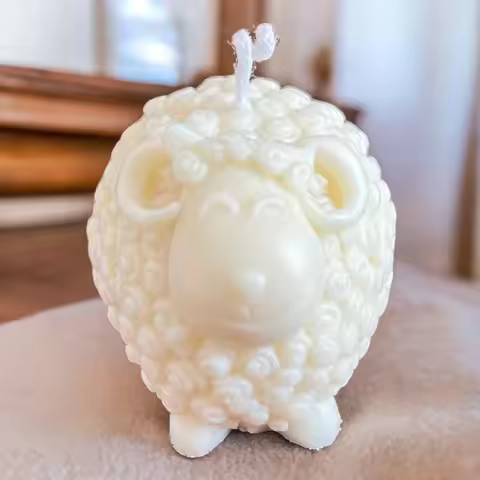 3D Cute Sheep Silicone Mold Goat Forms Soap Mold DIY Adorable lamb Animals Aromatherapy Candle Gypsu
