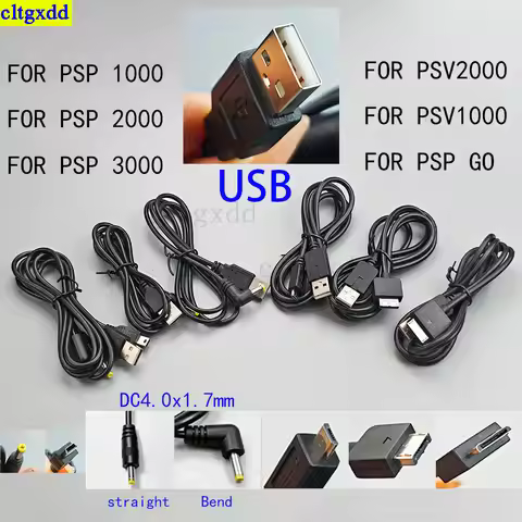 Cltgxdd 1piece FOR PSP1000 2000 3000/PSV1000/PSV2000/PSPGO/piece USB to DC Power data transfer charg