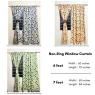 3in1 Dandan Printed Curtain Design 60 inches width each (length: 6ft, 7ft)