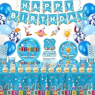 176 Pieces Science Party Supplies Mad Scientist Birthday Party Decoration Science Party Paper Tablew