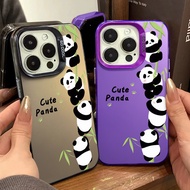 Creative Climbing Bamboo Panda Phone Case Compatible for IPhone 15 14 13 12 11 Pro Max 7 8 Plus X XR XS MAX SE2020 15plus Advanced Large Hole TPU Hard Shell