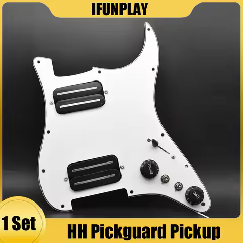 HH 2Humbucker Electric Guitar Pickguard 2 Blade with Singlecut Switch Loaded Prewired Scratchplate f