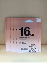 3UK 英國+全球多國 30天 16GB 數據 + 通話卡
3UK Muilt-Country *16GB 30-Day Prepaid SIM #3UK #3UK英國 ＃歐洲漫遊 #歐洲數據卡 #