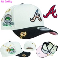MLB Atlanta Braves Versatile Baseball Cap with Adjustable Fit, White Color
