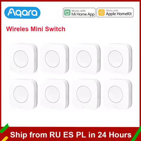 Original Aqara Smart Wireless Mini Switch Key One Button Remote Control ZigBee Sensor Wifi Switchs W