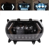 LED Headlight for Road Glide 2004-2013 Motorcycle Front High/Low Beam Turn Signal Light Daytime Runn