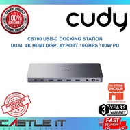 Cudy CS700 USB-C Docking Station Dual 4K HDMI DisplayPort 10Gbps 100W PD