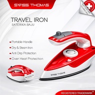 Swiss Thomas Portable Dry & Steam Iron Foldable Handle Mini Travel Iron Fast Heating Friendly Seteri