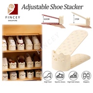 【SG】Shoe Slots Organizer Shoe Stackers Adjustable Upgraded Shoe Organizer Double-Layer Shoe Rack Sho