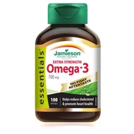 Jamieson Omega 3 -Extra Strength-No Fishy Aftertaste, 100 softgels