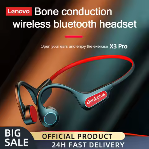 Lenovo Bone Conduction Earphones X3 Pro Innovative Compound Diaphragm Headset Human Ear Design Earbu