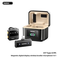 Micro Thu Âm Không Dây Live Stream 2in1 Remax K18 và 1in1 Remax K17 Type-c/ Li-ght-ning @i phôn