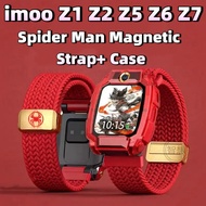 Spiderman braided magnetic strap+carton protective case imoo x10 z2 z5 z6 z1 z7 magnetic strap imoo 