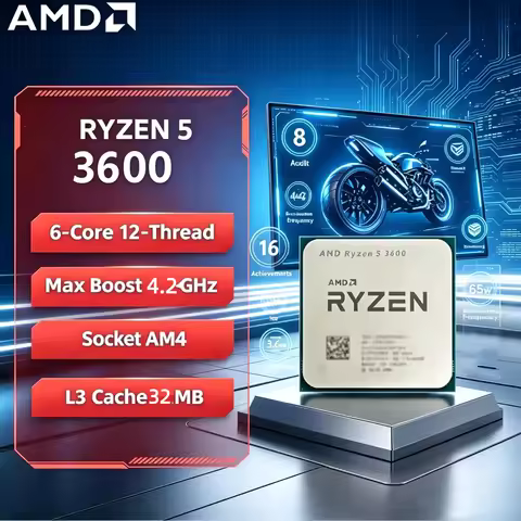 AMD Ryzen 5 3600 R5 3600 Desktop CPU Processor 3.6GHz 6Core 12Thread 7NM 65W 32M L3 Cache Socket AM4
