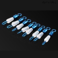 DYRUIDOJ 50PCS Sub-Line Clamp Connector, 8 Shape Swivel Fishing Line Quick Link, Fishing Tackle Ball