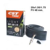 ยางในจักรยาน  CST รุ่น  LIGHT ขนาด 20X1.50/1.75  20X1.90/2.125 ชนิดจุ๊บใหญ่  AV  ยาว 33 mm. และ 20x1