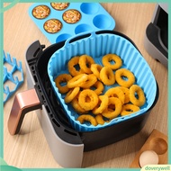[doverywell]   Air Fryer Silicone Pan Silicone Air Fryer Basket Liner Square Silicone Air Fryer Line