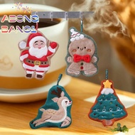 [abongbang1S] Coral Fleece Christmas Santa Claus Hand Towels Water Absorption Qui-drying Hand Towel 