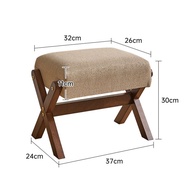 LZD Jiayi solid wood soft package stool replacement shoe stool sofa cushion foot stool doorstep repl