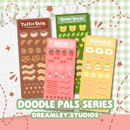 [Dreamley.Studios] Doodle Pals Illustration Sticker Sheet