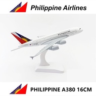 16cm PHILIPPINE A380 / A350 / B747 Diecast Metal Airplane Model Toy Aircraft Simulation Plane with D