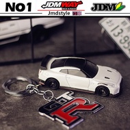 1Pcs Zinc Alloy Grill Key Chain GTR Keychain Metal Chrome Ring New
