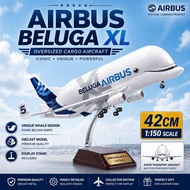 Airbus Beluga XL 1:150 Aircraft Model 42CM Large Transport Cargo Plane Display Stand Aviation Collec