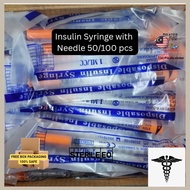 Disposable Insulin Syringe with Needle – 31Gx8mm 1mL & 31Gx6mm 0.5ml (50 or 100 PCS) Ready Stock Mal