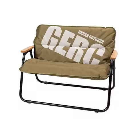 GERC Double Outdoor Aluminum Folding Chair Picnic Camping Portable Back Fishing Stool Kermit Chair