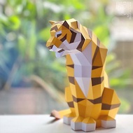 問創設計 DIY手作3D紙模型 禮物 擺飾 小動物系列 - 孟加拉虎