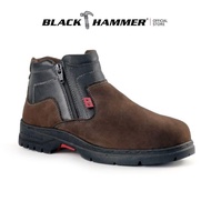 ORIGINAL Black Hammer BH3889 Women Mid Cut with Double Zip Safety Shoes BH 3889 ksaut safety perempu