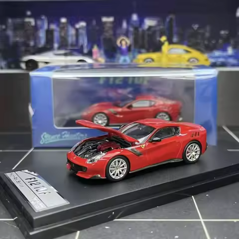 Diecast STANCEHUNTERS 1:64 Scale Ferrari F12 TDF Ferrari Open Cover Alloy Car Model Collectible Gift