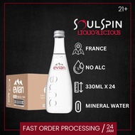 Evian Glass Natural Mineral Water 330ml