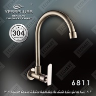 YESSPLUSS In Wall Mounted Stainless Steel SUS304 Bathroom Sink Basin Single Lever Cold Tap Kitchen Faucet 6811 Sink Tap