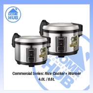 [Ready Stock] Commercial 2 in 1 Rice Cooker With Warmer | Two Sizes | ( 4.0L / 8.6L Inner Pot Size )