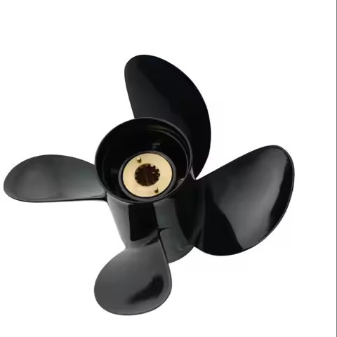 Captain Aluminum Propeller 4 Blades Pitch 11-15 Fit Mercury Outboard Engine 25HP 35HP 40HP 50HP 55HP