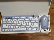 Logitech Pebble 2 Combo Keyboard and Mouse 藍牙無線鍵盤滑鼠套裝（藍色）
