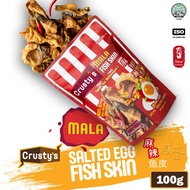 Crusty's Mala Salted Egg Fish Skin (80g Packet)