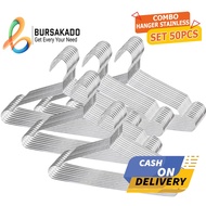 GANTUNGAN COMBO SAVINGS ON 50PCS STAINLESS HANGER 50PCS CLOTHES HANGER SET