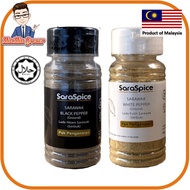SARASPICE Sarawak White / Black Pepper Ground (Shaker) 60gram Serbuk Lada Hitam Lada putih 砂拉越黑白胡椒粉