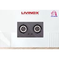 LIVINOX 2 BURNER COATED SINTERE STONE BUILT IN GAS STOVE