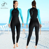 3MM diving suit Long Sleeve  wetsuit for women Warm thickening