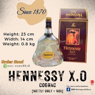 HENNESSY XO Vintage Classy Glass Bottle Drinking Storage Antique Advertising