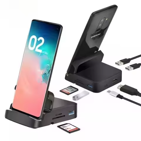 8 In 1 Type C HUB Docking Station Phone Stand For Samsung Dex Pad Station USB C To HDMI-compatible D